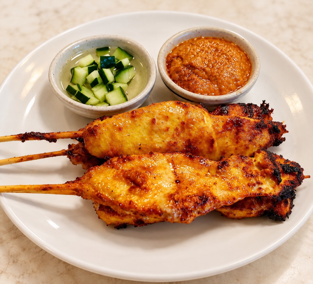 Seri Thai chicken satay with peanut sauce